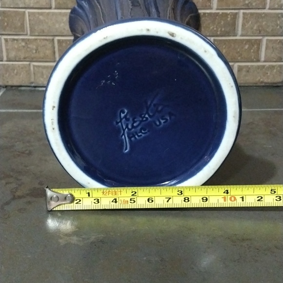 Fiesta Cobalt blue fluted vase - Picture 2 of 6